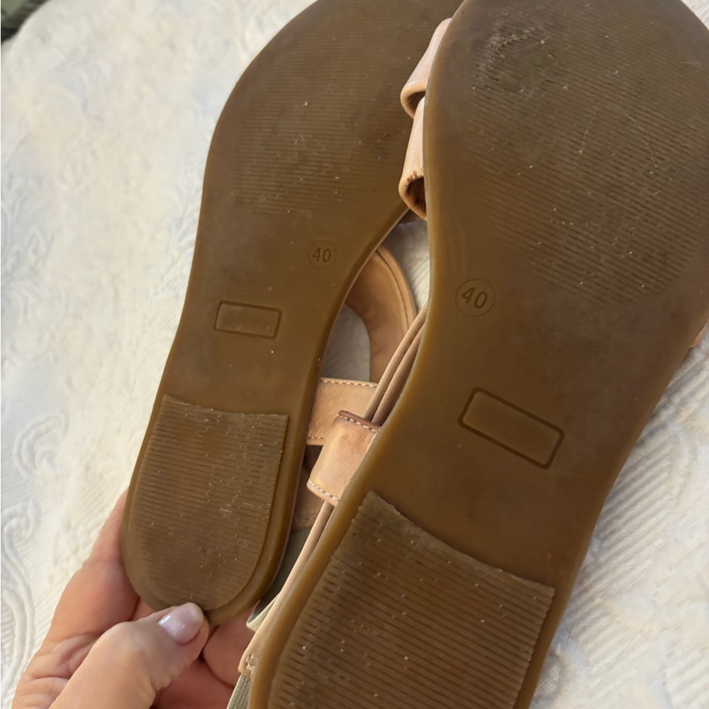Sheridan Mia Beige Triple-Strap Slingback Sandals - Picture 3 of 4
